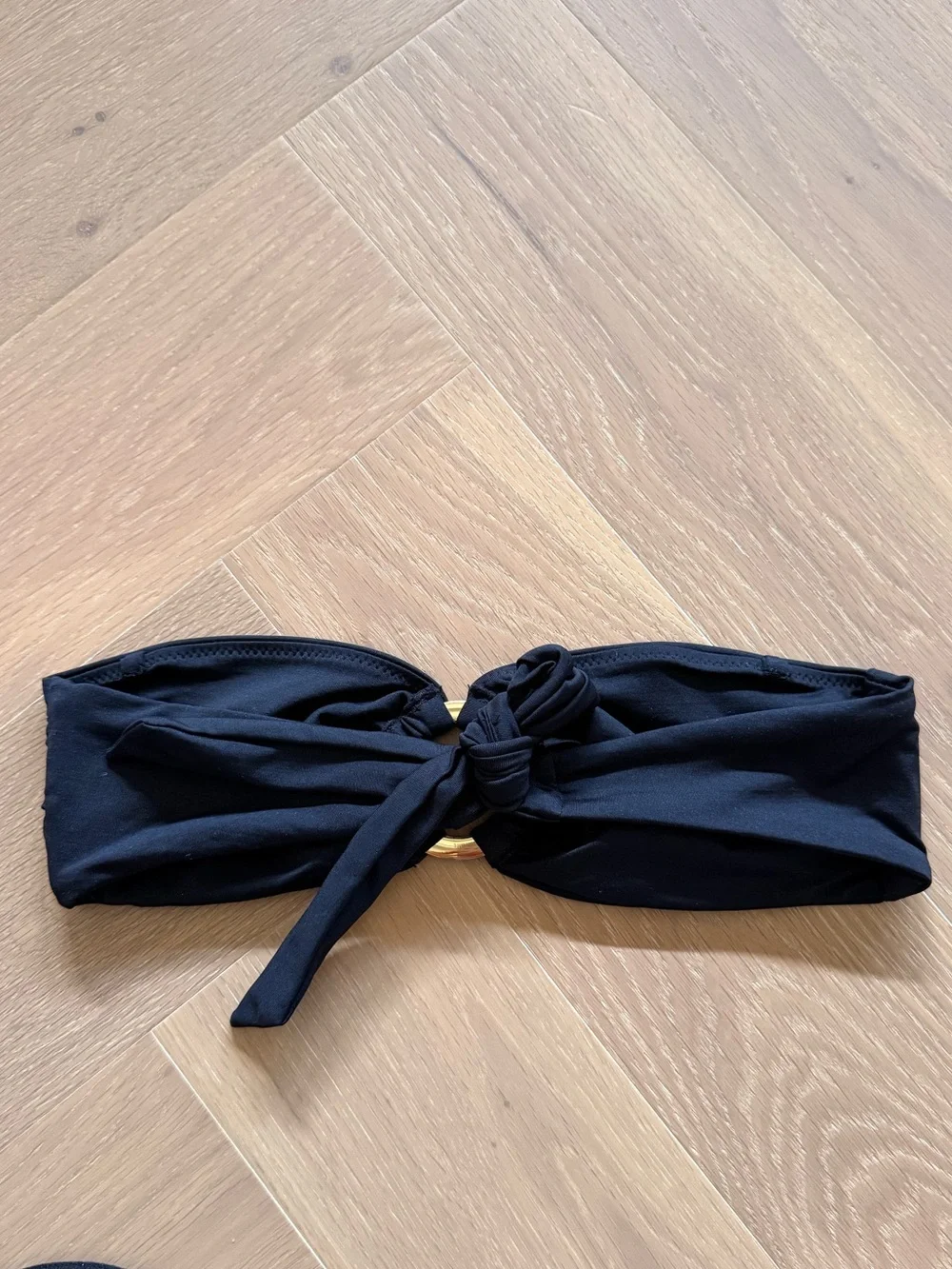 Monday Swimwear Black Bandeau Top